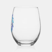 ブルーエレガントリース85thバースデーパーティー ステムなしワイングラス (左)
