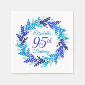 ブルーエレガントリース95thバースデーパーティー スタンダードカクテルナプキン (正面)