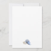 ブルーエレガントリース |すべての親がホストしてい結婚ます 招待状 (裏面)