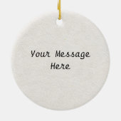 ブルーエレガントレイクでベビーとホワイトマザースワン セラミックオーナメント (裏面)