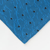 ブルーエレガントレザーフェイクヴィンテージルック フリースブランケット (角)