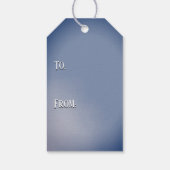 ブルーエレガントレズビアンおめでとうラベル ギフトタグ (裏面)