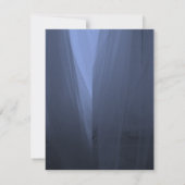 ブルーエレガントロマンチックな結婚式の日付を保存 招待状 (裏面)