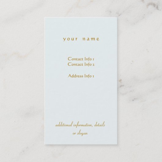 ブルーエレガントロータスフラワーシンプルビジネスカード 名刺 (裏面)