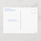 ブルーエレガントヴィンテージスノーフレークスホリデーフォト シーズンポストカード (裏面)