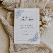 ブルーエレガント夕べ披露宴招待状 招待状