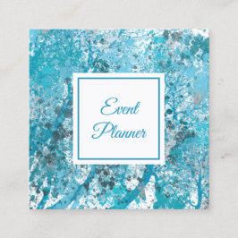 ブルーエレガント抽象芸術スクエアビジネスカード スクエア名刺