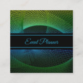 ブルーエレガント抽象芸術スクエアビジネスカード スクエア名刺 (正面)