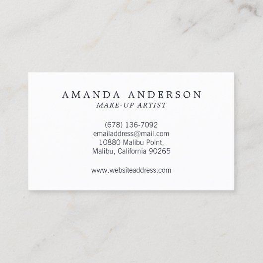 ブルーエレガント抽象芸術大理石デザイン名刺 名刺 (裏面)