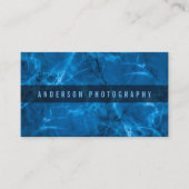 ブルーエレガント抽象芸術大理石デザイン名刺 名刺 (正面)