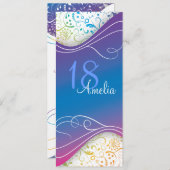 ブルーエレガント招待状 招待状 (正面/裏面)