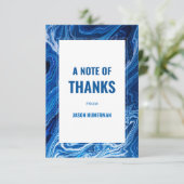ブルーエレガント海ウェーブバー(ユダヤ教の)バル・ミツバー サンキューカード (スタンド正面)
