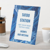 ブルーエレガント海ウェーブバー（ユダヤ教の）バル・ミツバー 台座サイン (インサイチュ)