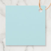 ブルーエレガント海サンキューメッセージカード フェイバータグ (裏面)