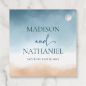 ブルーエレガント海ビーチショアサンド結婚ズ フェイバータグ (裏面)