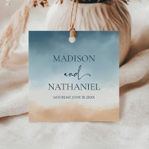 ブルーエレガント海ビーチショアサンド結婚ズ