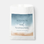 ブルーエレガント海ビーチショアサンド結婚ズ フェイバーバッグ (正面)