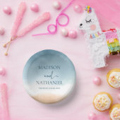 ブルーエレガント海ビーチショアサンド結婚ズ ペーパーボウル (パーティー)