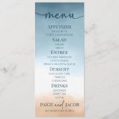 ブルーエレガント海ビーチショアサンド結婚ズ メニュー (正面)