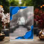 ブルーエレガント王室のシルバーゲート結婚式の引き出物 アクリルサイン