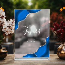 ブルーエレガント王室のシルバーゲート結婚式の引き出物 アクリルサイン