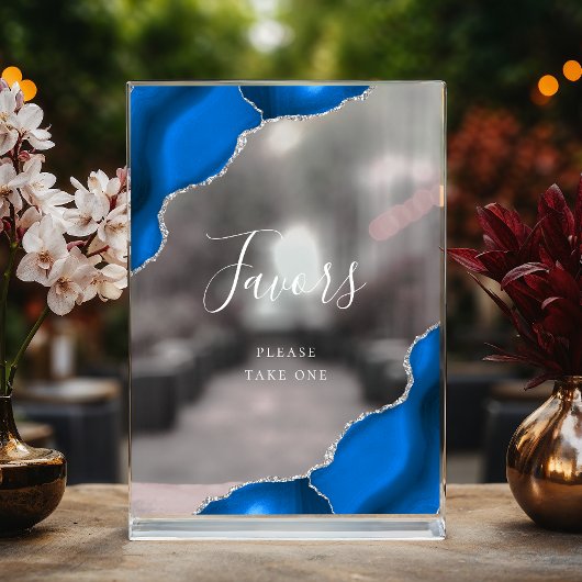 ブルーエレガント王室のシルバーゲート結婚式の引き出物 アクリルサイン