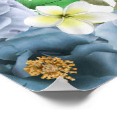 ブルーエレガント王室のバラ結婚式招待状 ポスター (角)