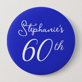 ブルーエレガント王室のモノグラム60th誕生日パーティー 缶バッジ