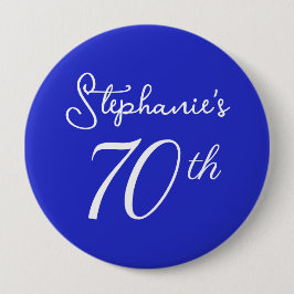 ブルーエレガント王室のモノグラム70th誕生日パーティー 缶バッジ