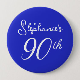 ブルーエレガント王室のモノグラム90th誕生日パーティー 缶バッジ