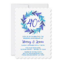 ブルーエレガント王室のリース40結婚周年