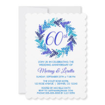 ブルーエレガント王室のリース60結婚周年記念