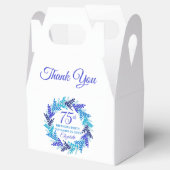 ブルーエレガント王室のリース75th誕生日パーティー フェイバーボックス (オープン)