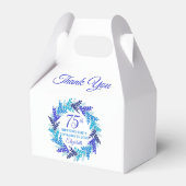 ブルーエレガント王室のリース75th誕生日パーティー フェイバーボックス (正面サイド)