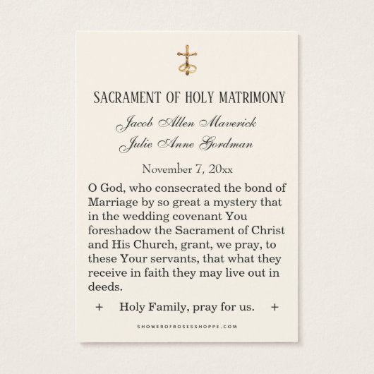 ブルーエレガント王室のヴァージンメアリ結婚ーの聖札 (裏面)