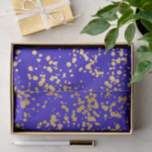 ブルーエレガント王室の金ゴールドグリッターティッシュペーパー 薄葉紙 (ギフト)