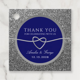 ブルーエレガント結婚の感謝 フェイバータグ