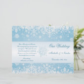ブルーエレガント結婚式 プログラムの白い雪 (スタンド正面)