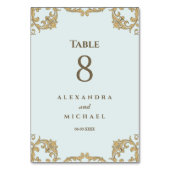 ブルーエレガント華美バ結婚ロック テーブルナンバー (正面)