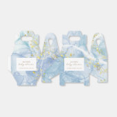 ブルーエレガント金ゴールドアゲートボーイベビーシャワー フェイバーボックス (折り畳みなし)