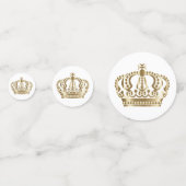 ブルーエレガント金ゴールドクラウン コンフェッティ (裏面)