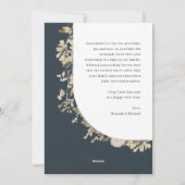 ブルーエレガント金ゴールドスクリプトハッピーハヌカー シーズンカード (裏面)