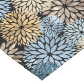 ブルーエレガント金ゴールドダリアフローラ ショートテーブルランナー (コーナー)