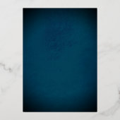 ブルーエレガント金ゴールドティアラバラキンセアニェラ 箔招待状 (裏面)