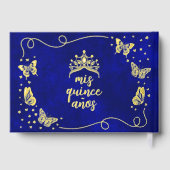 ブルーエレガント金ゴールドバタフライ15thキンセアニラ ゲストブック (裏面)