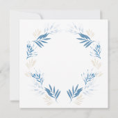 ブルーエレガント金ゴールドファースト聖餐式 サンキューカード (裏面)