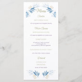 ブルーエレガント金ゴールドファースト聖餐式 メニュー (裏面)