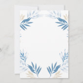 ブルーエレガント金ゴールドファースト聖餐式 招待状 (裏面)