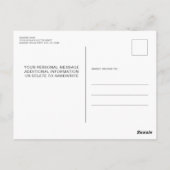 ブルーエレガント金ゴールドブラックグリッタードリップ50誕生日 ポストカード (裏面)