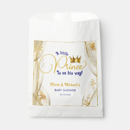 ブルーエレガント金ゴールドプリンス王室のベビーシャワー フェイバーバッグ